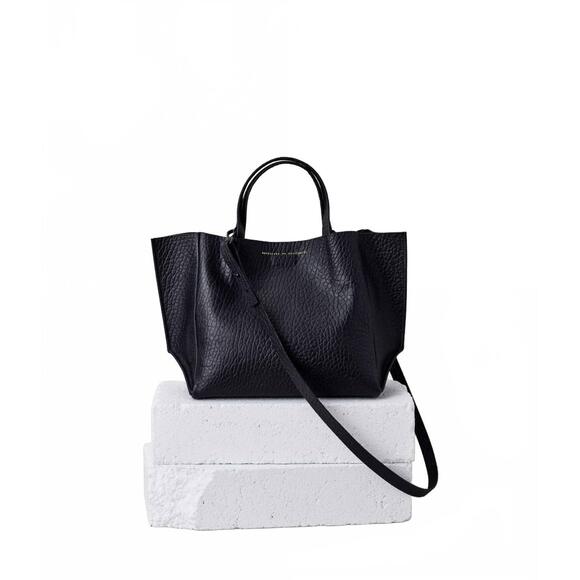 NEW AMPERSAND AS APOSTROPHE women's half tote bag in black buffalo